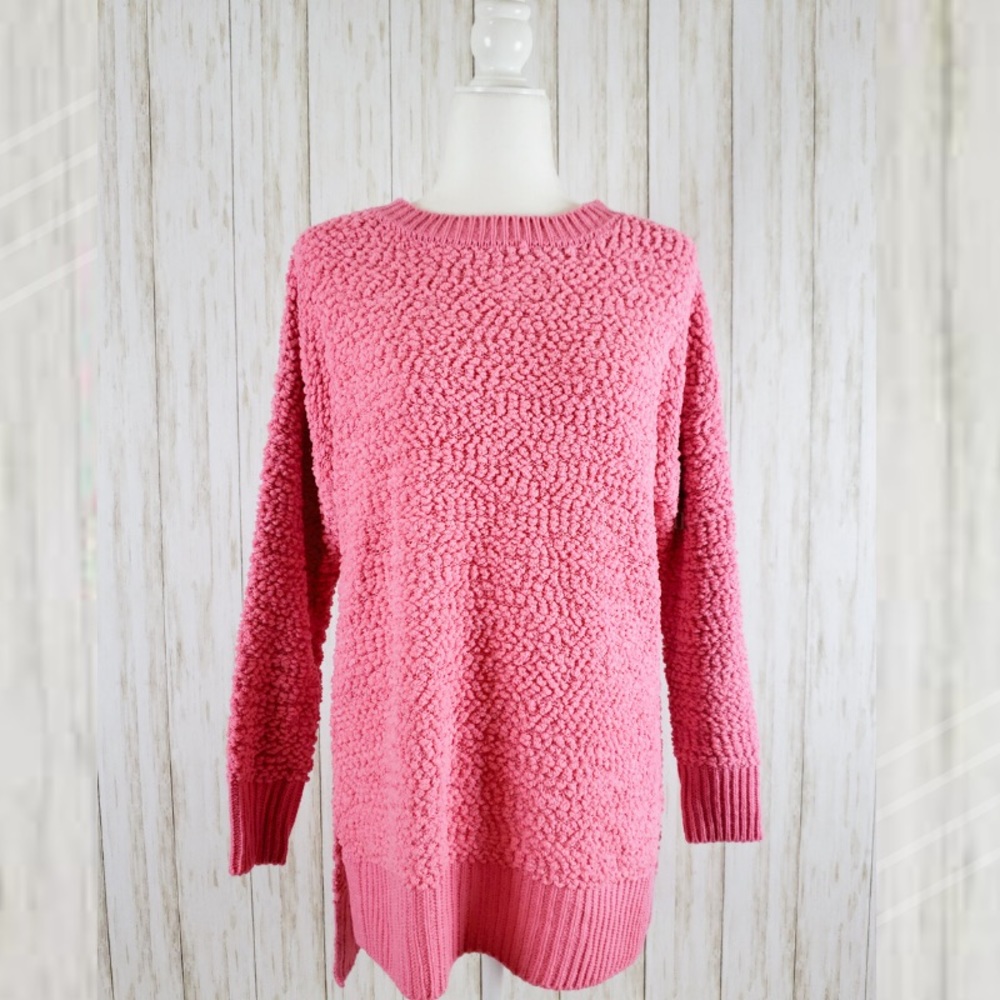 {Zenana} *Plus* Bubble Gum Pink Popcorn Sweater